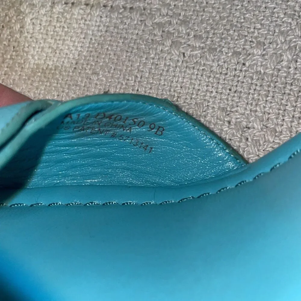 Cole Haan Women’s Ankle Strap Wedges Size 9 B Blue Yellow Going Out Party Fun